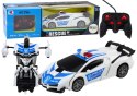 Samochód R/C Policyjny 2w1 Auto Robot Dźwięki Światła Samochód R/C Policyjny 2w1 Auto Robot Dźwięki Światła