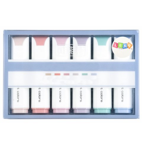 Zestaw Mini Zakreślaczy Delikatne Pastelowe Kolory 6 Szt Zestaw Mini Zakreślaczy Delikatne Pastelowe Kolory 6 Szt