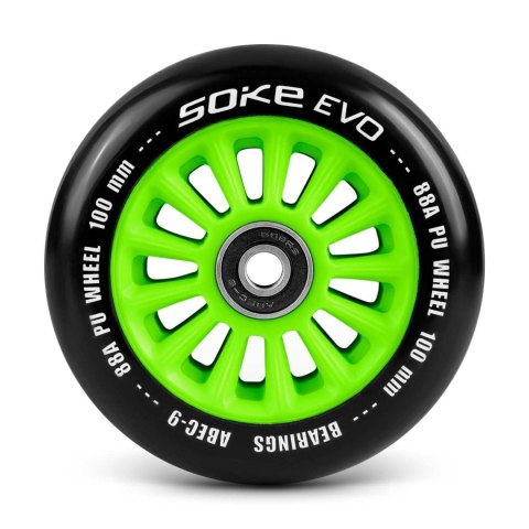 Kółka do hulajnogi 100 mm zielone 2 szt Kółka do hulajnogi 100 mm zielone 2 szt