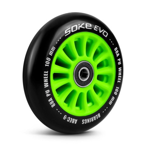Kółka do hulajnogi 100 mm zielone 2 szt Kółka do hulajnogi 100 mm zielone 2 szt