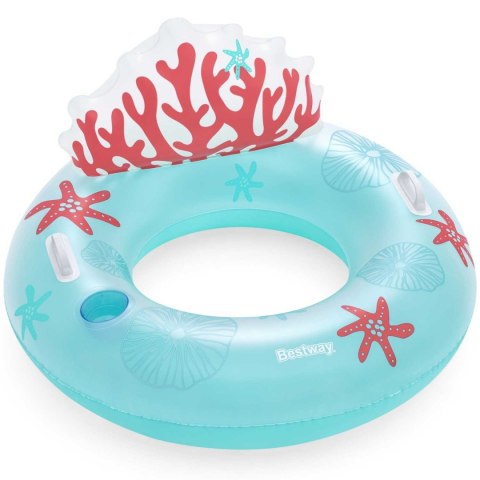 Koło do pływania z oparciem Coral Bliss 107 x 113 cm Bestway 43730 Koło do pływania z oparciem Coral Bliss 107 x 113 cm Bestway 43730