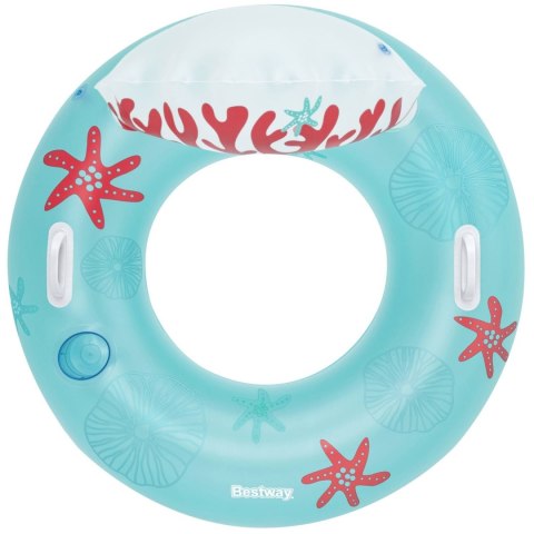 Koło do pływania z oparciem Coral Bliss 107 x 113 cm Bestway 43730 Koło do pływania z oparciem Coral Bliss 107 x 113 cm Bestway 43730