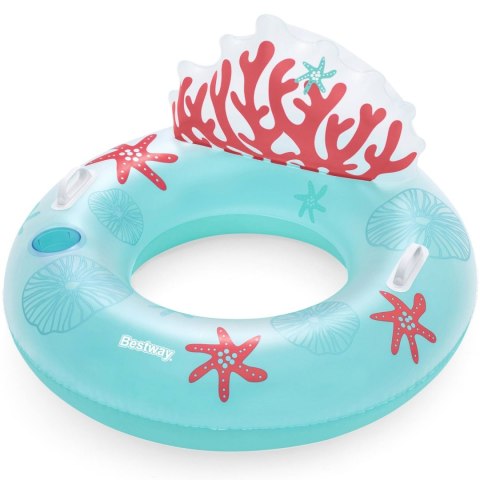 Koło do pływania z oparciem Coral Bliss 107 x 113 cm Bestway 43730 Koło do pływania z oparciem Coral Bliss 107 x 113 cm Bestway 43730