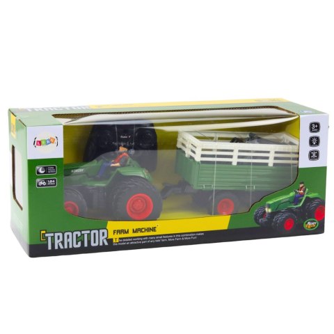 Traktor Rolniczy Z Przyczepą i Widłami Podwójne Koła Zdalnie Sterowany RC Traktor Rolniczy Z Przyczepą i Widłami Podwójne Koła Zdalnie Sterowany RC