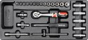 WKŁAD DO SZUFLADY ZESTAW NASADEK 1/4'' 25 CZĘŚCI WKŁAD DO SZUFLADY ZESTAW NASADEK 1/4'' 25 CZĘŚCI